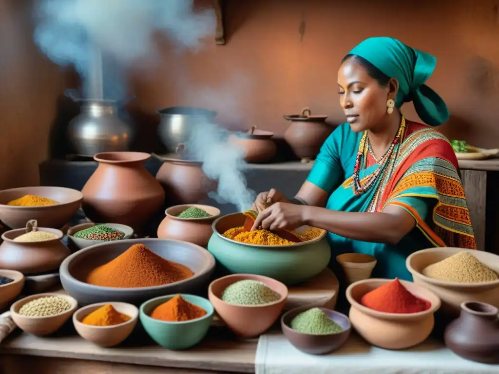 Unas mujeres africanas preparan platillos tradicionales con métodos ancestrales