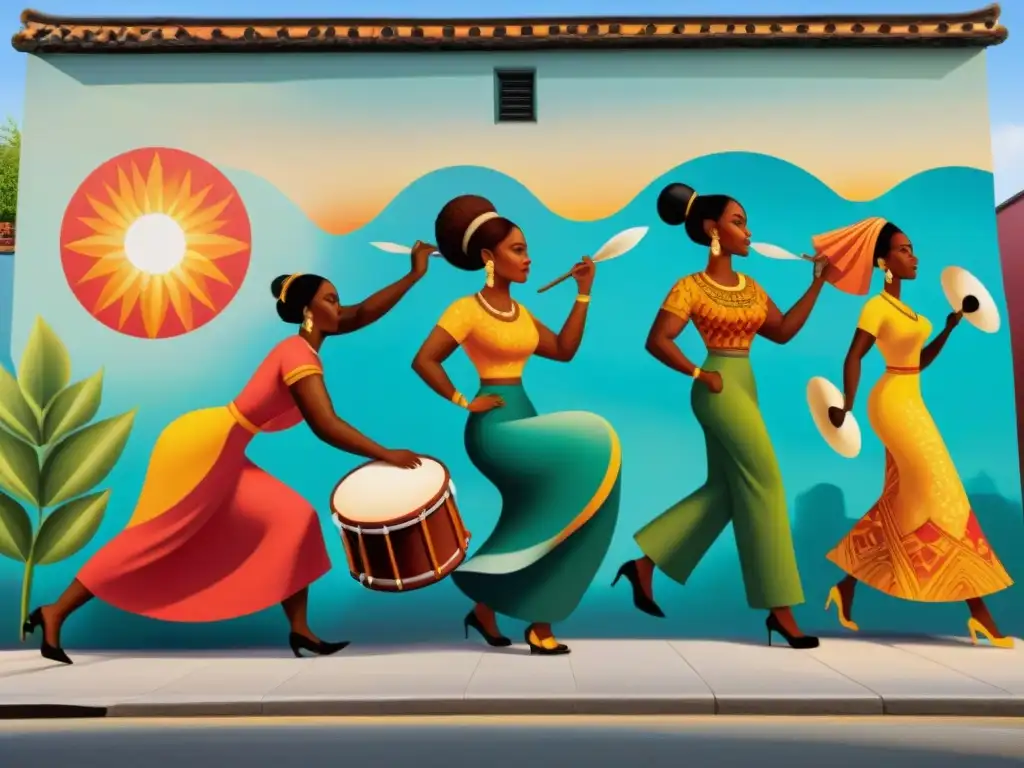 Un mural vibrante que celebra la preservación de la identidad y el arte africano en la diáspora