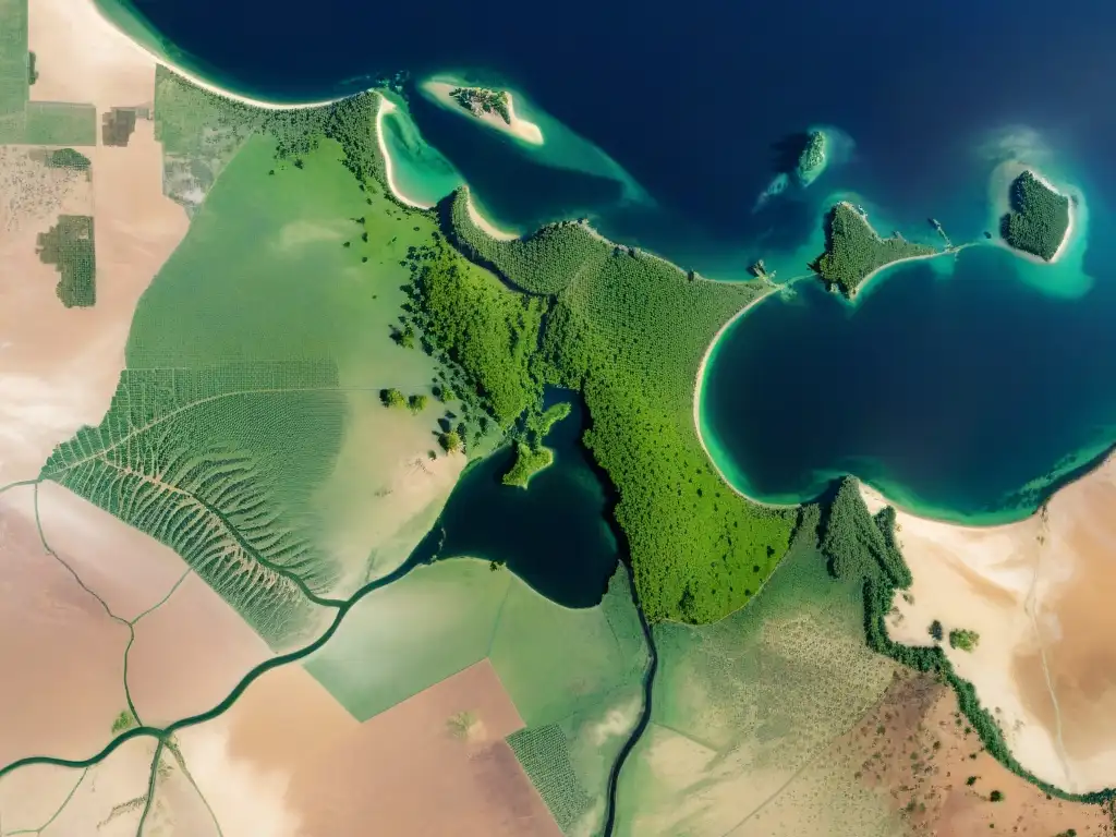 Un paisaje diverso y vasto de Sudán, desde desiertos áridos hasta exuberante vegetación cerca del Nilo