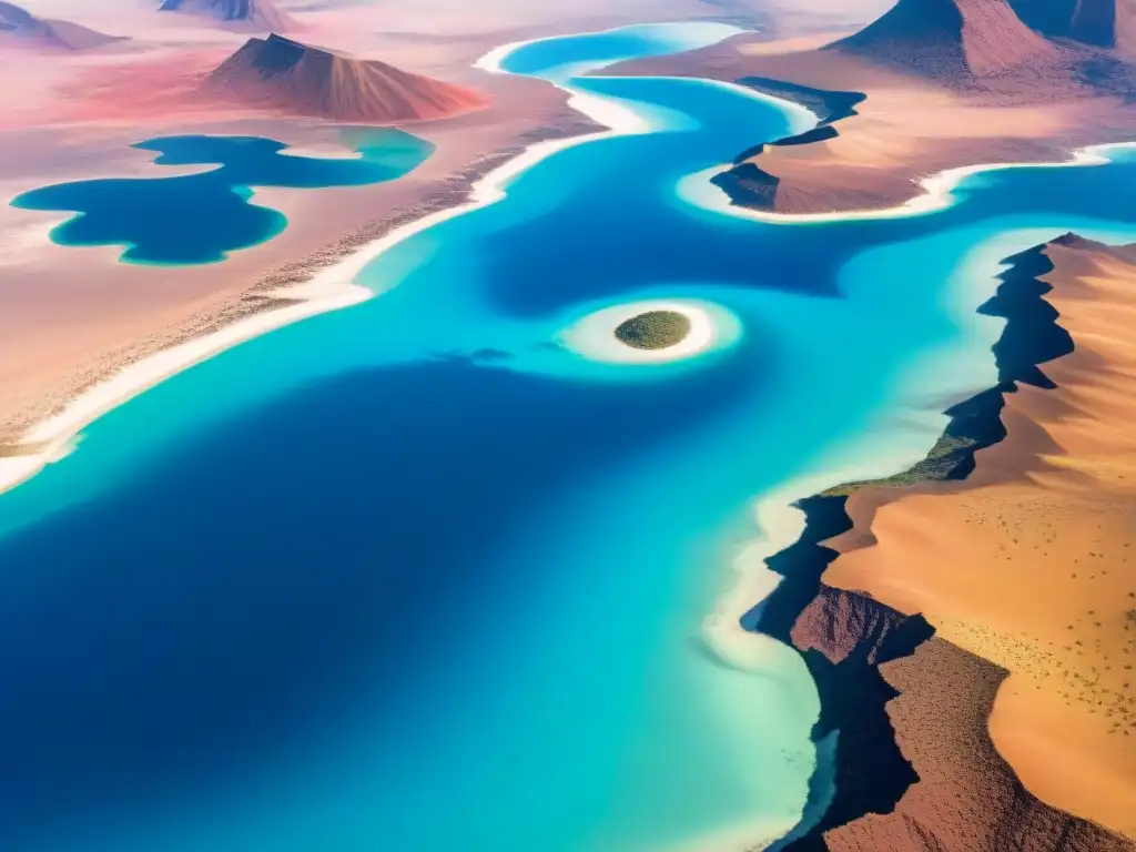 Un paisaje impresionante del Cuerno de África, con desiertos áridos, valles exuberantes y ríos sinuosos