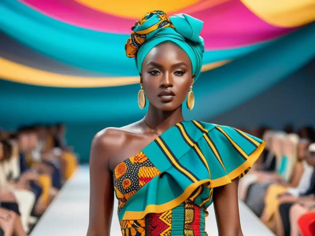 Una pasarela vibrante con diseños afrocentricos y influencia diáspora africana en moda