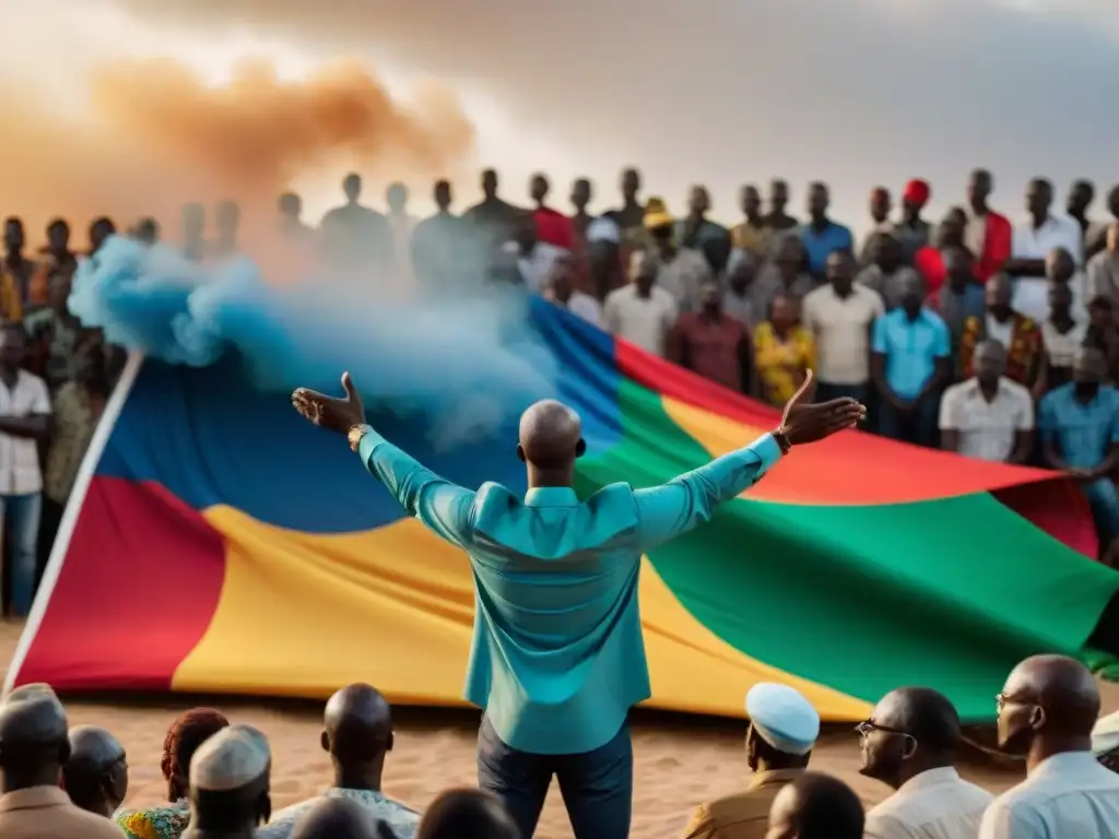 La poderosa oratoria de Léopold Sédar Senghor en Senegal, capturando su legado y el espíritu de libertad