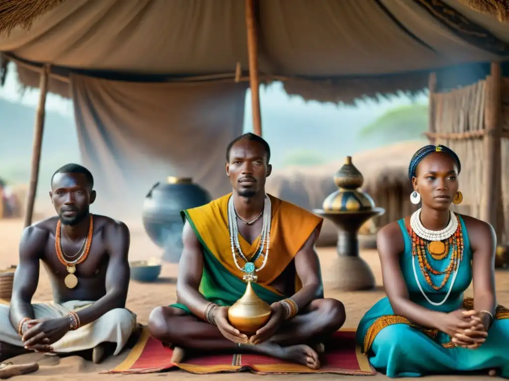 Un pueblo africano tradicional muestra una amalgama espiritual en África subsahariana