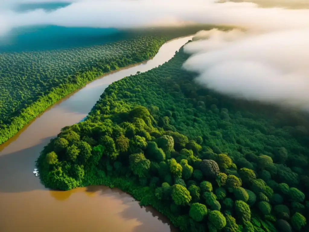 Redes comerciales africanas en el majestuoso río Congo, con mercados vibrantes y pescadores en canoas de madera al atardecer