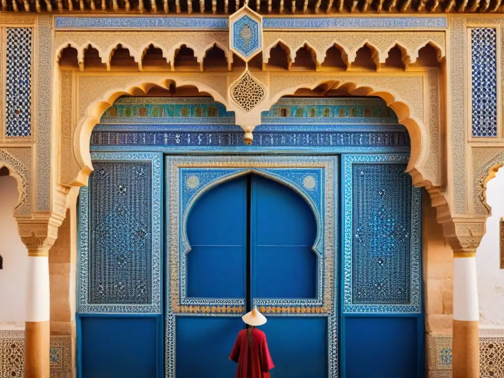 Explora la riqueza cultural de Fez, corazón cultural Marruecos, a través de los vibrantes azulejos y mosaicos de la Puerta Azul