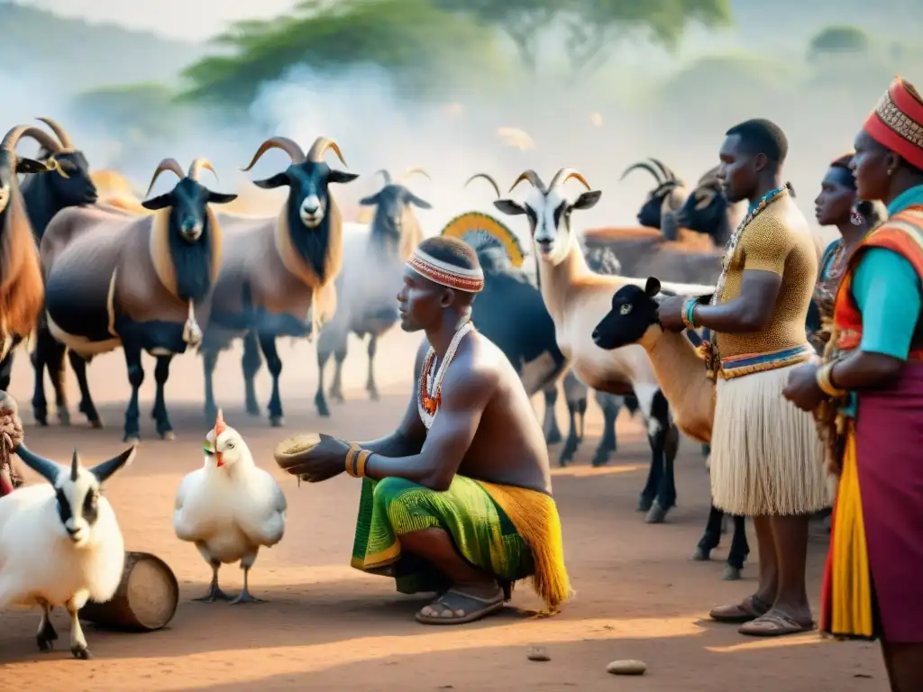 Ritual africano con animales: significado en tradiciones africanas