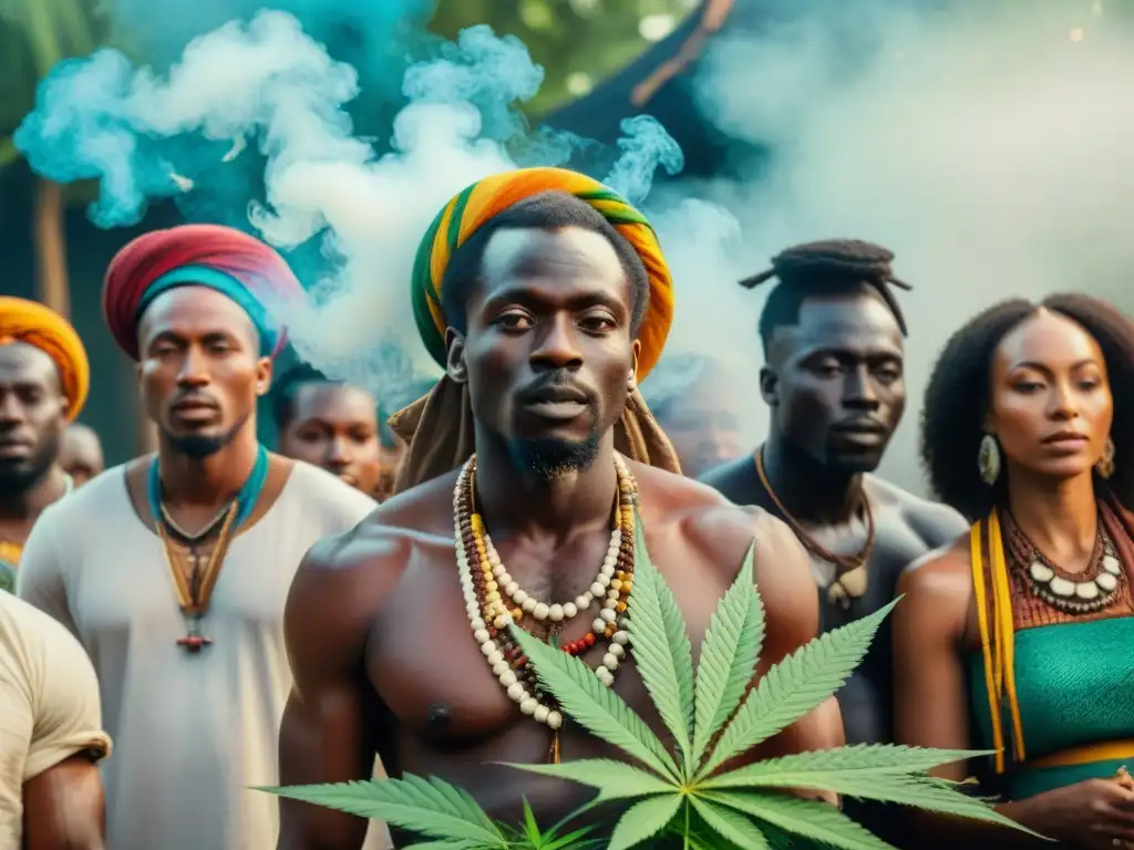 Un ritual africano con cannabis en un bullicioso mercado: tradición, espiritualidad y comunidad