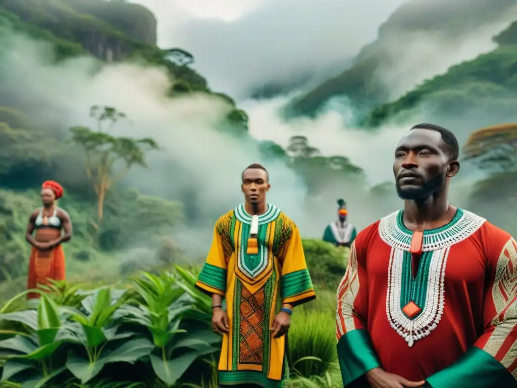 Ritual africano en el bosque: colores vibrantes, tradiciones ancestrales y respeto por la diáspora africana