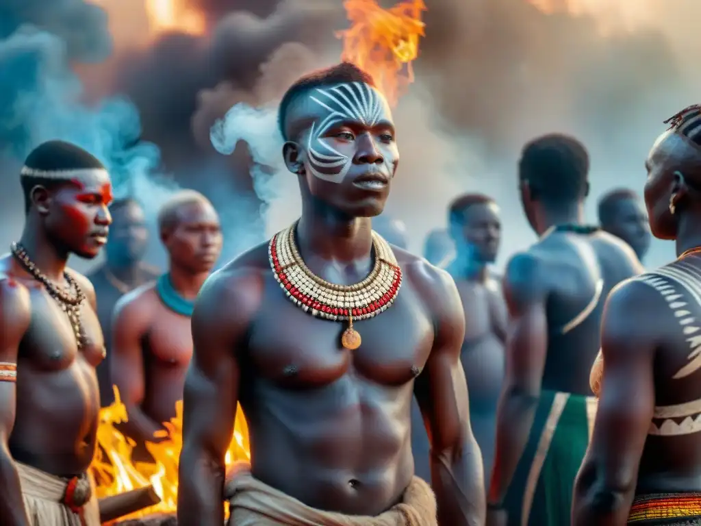 Rituales africanos fortalecen identidad comunitaria en ceremonia alrededor de fogata