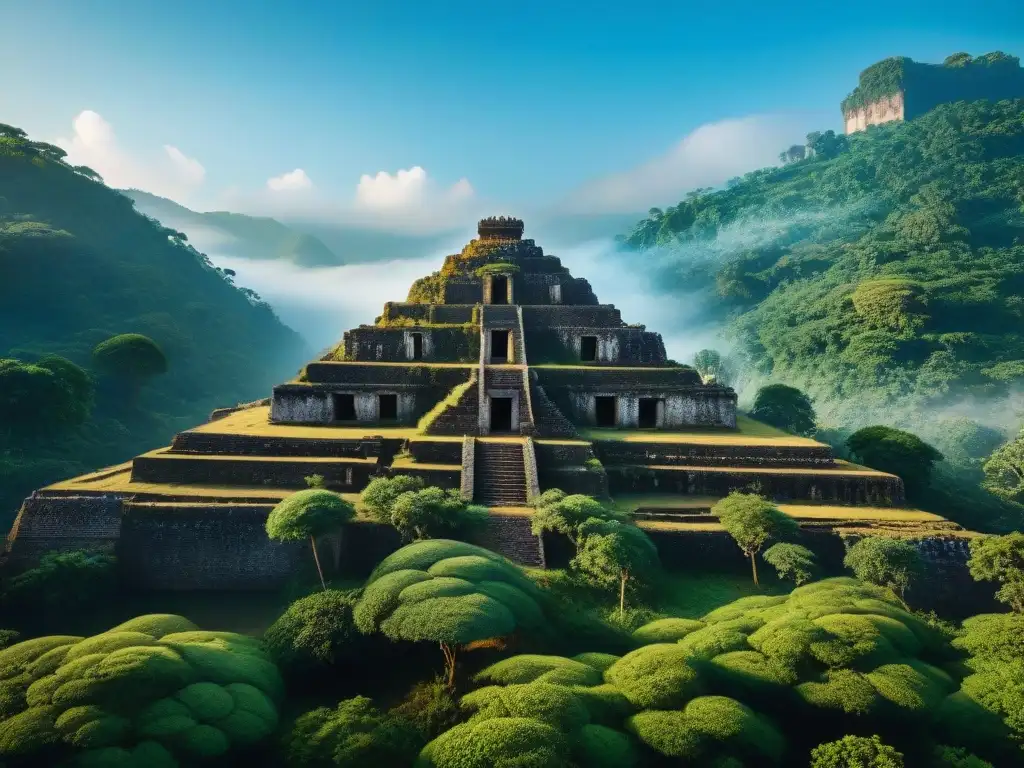 Ruinas de piedra del antiguo Reino de Butua entre vegetación exuberante bajo cielo azul