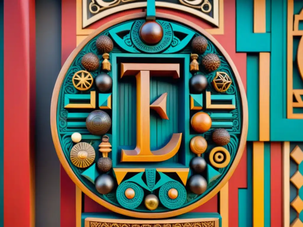 Talla de madera detallada representando la numerología en África: símbolos y patrones que reflejan la profunda tradición cultural