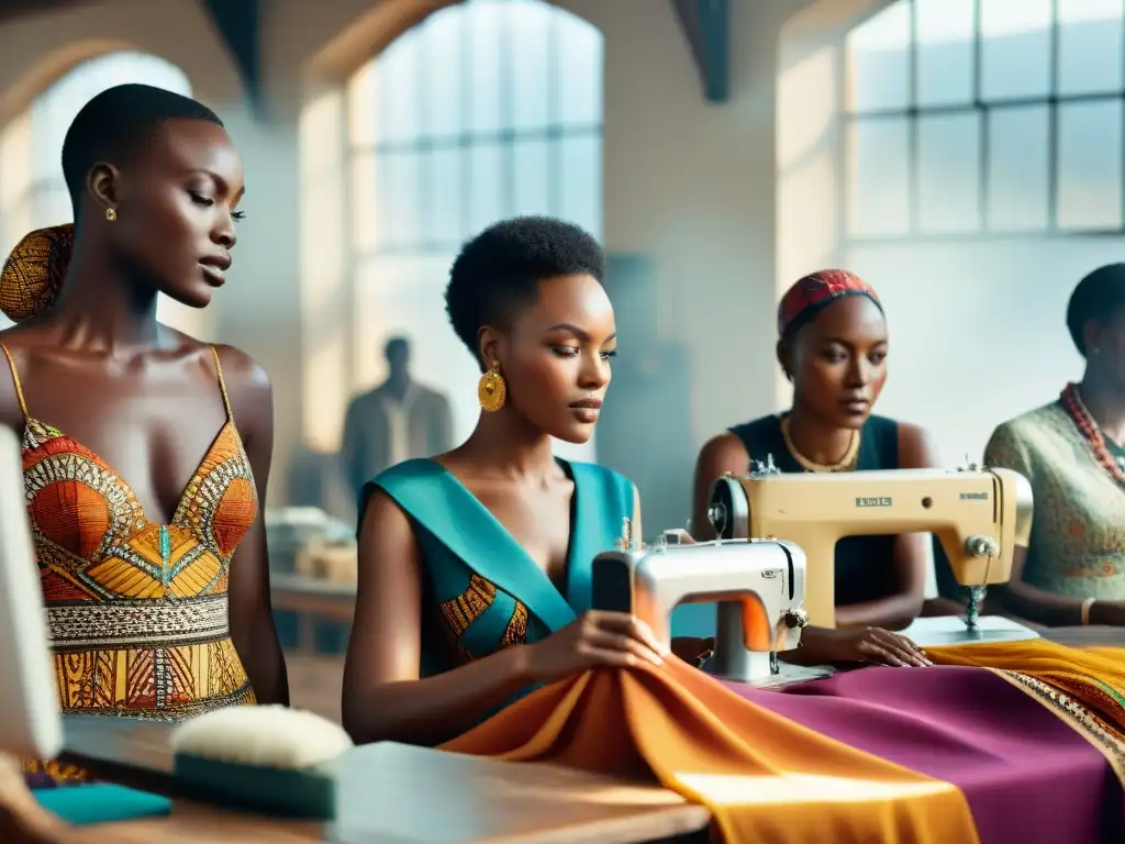 Un taller bullicioso en África donde diseñadores de moda ética y sostenible crean con pasión, fusionando herencia cultural y tendencias contemporáneas