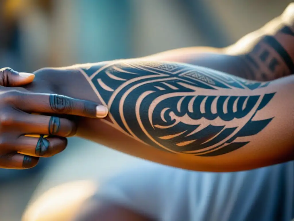 Un tatuaje tribal africano lleno de significado tatuado a mano