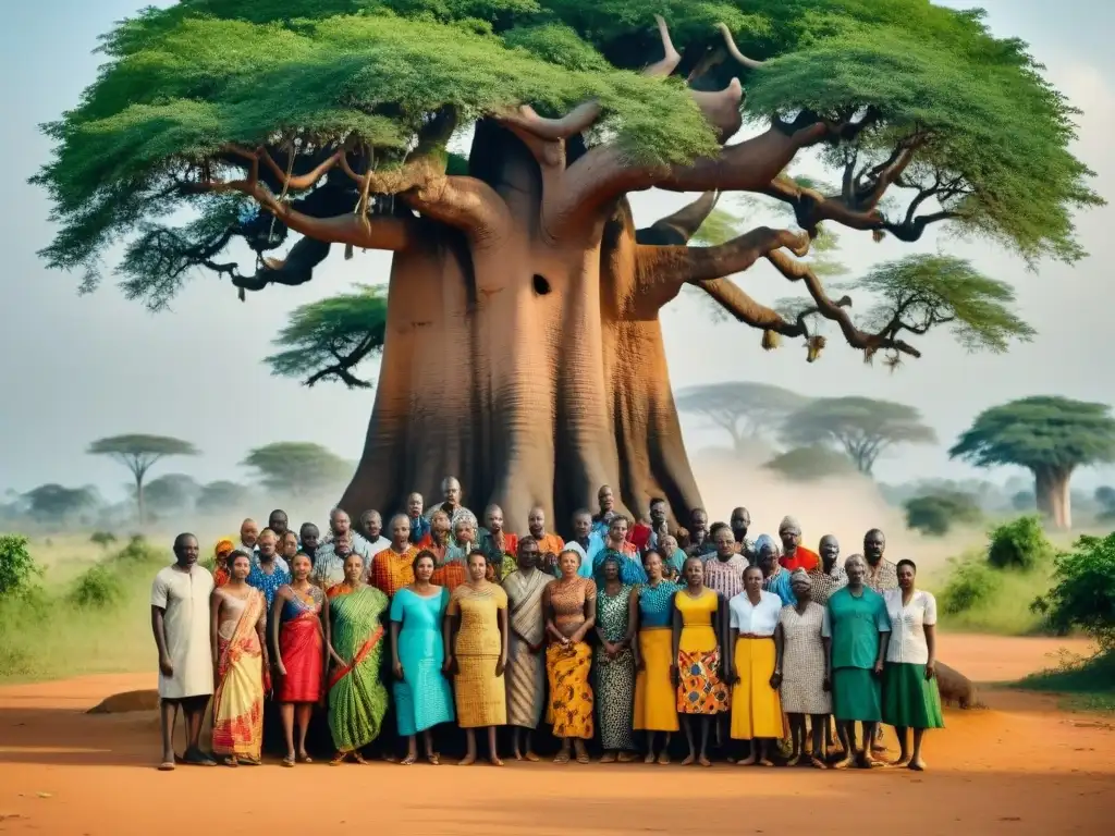 Unidos bajo el majestuoso baobab, la diversidad y la historia de Costa de Marfil se reflejan en la determinación y esperanza de su gente