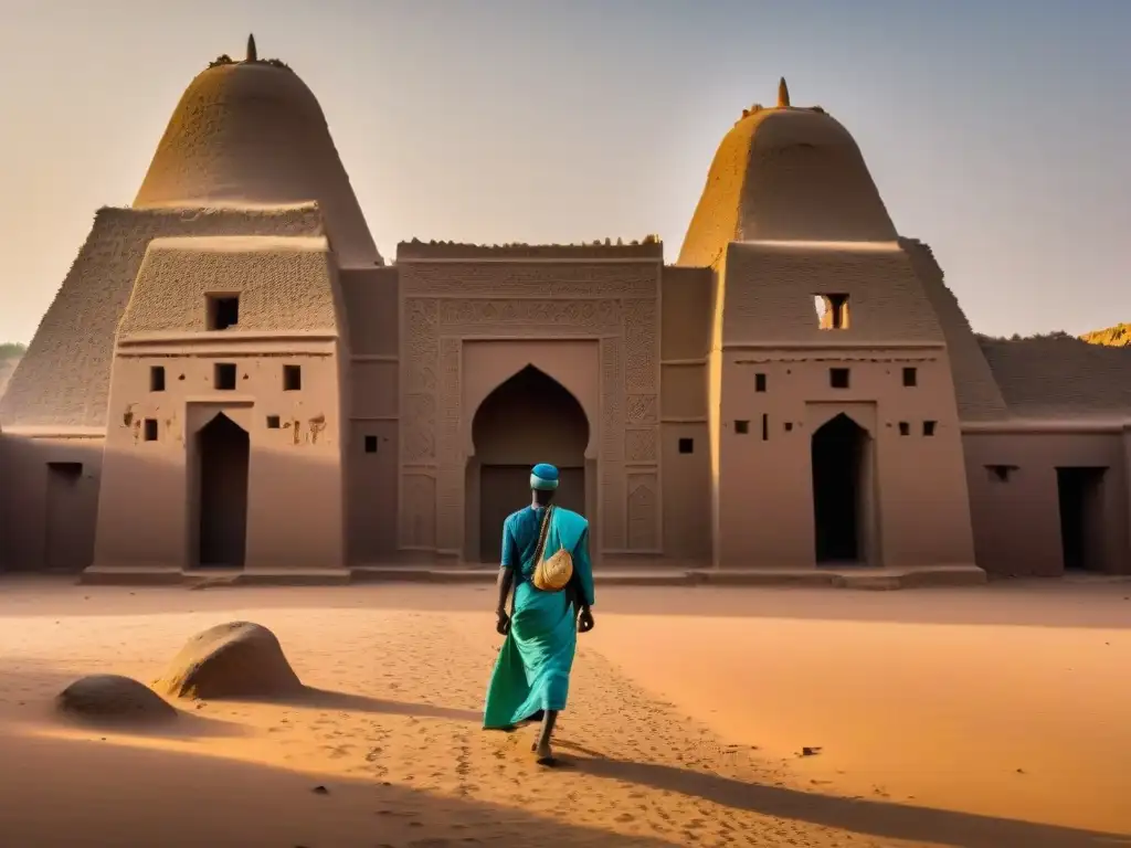 Venerable Gran Mezquita de Agadez en ruinas bajo el sol sahariano, símbolo de la Historia de Kanem Bornu África