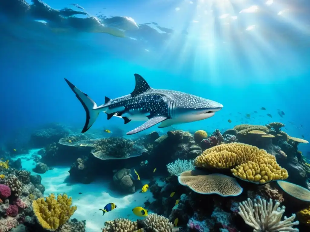 Un vibrante ecosistema marino en la costa africana, con arrecifes de coral y vida marina diversa