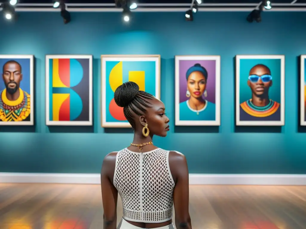 Vibrante escena de inauguración de una exposición de arte africano en galería prestigiosa