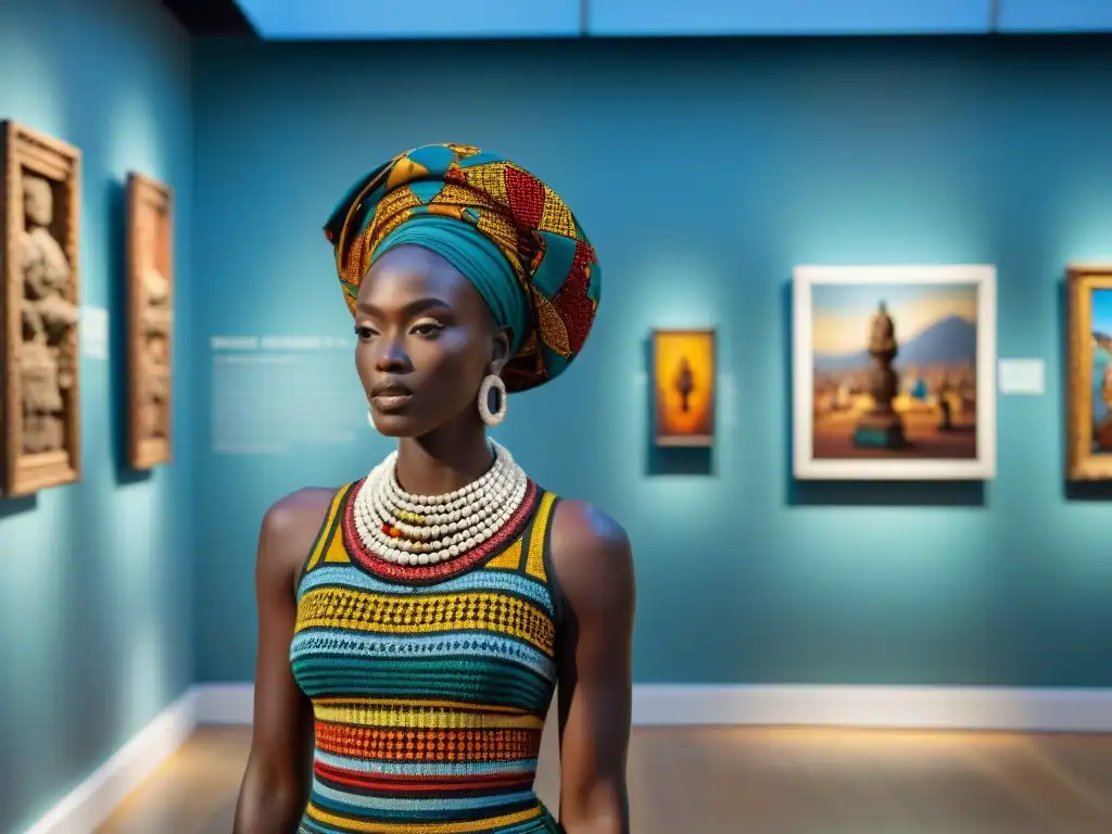 Una vibrante exhibición de arte africano muestra la influencia europea, destacando la resistencia y adaptabilidad