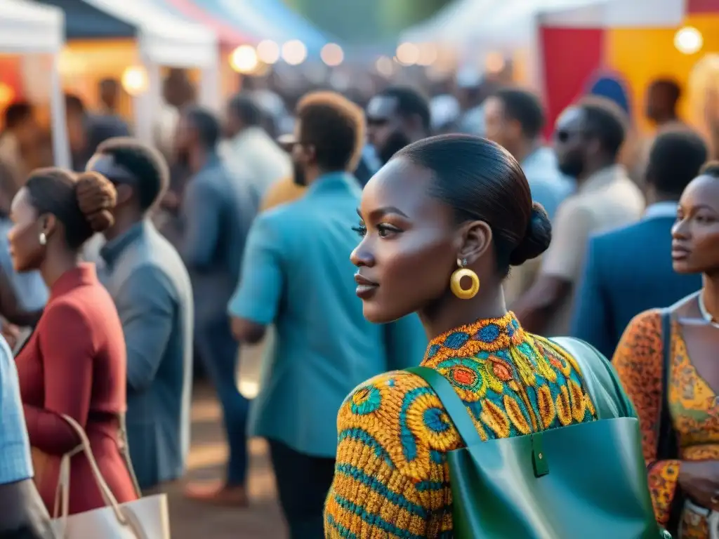 Vibrante feria de arte africano emergente con colores y energía palpable