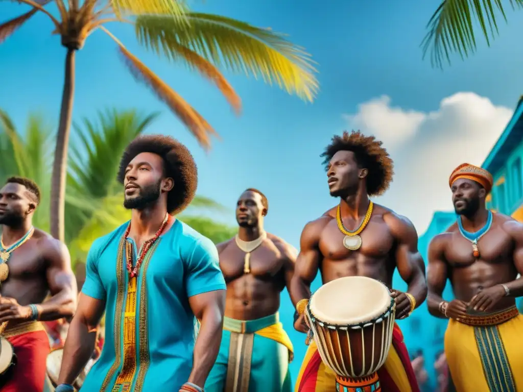 Una vibrante fusión de influencia música caribeña civilizaciones africanas en desfile callejero caribeño