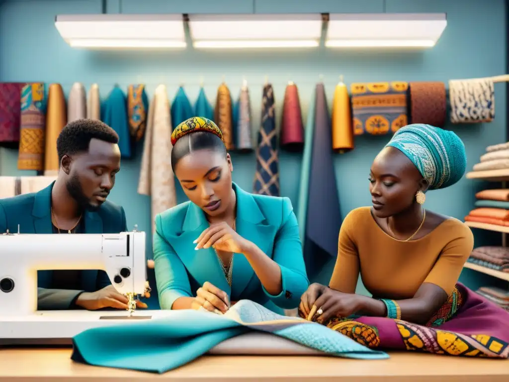 Un vibrante mercado africano, donde diseñadores mezclan tradición e innovación en moda