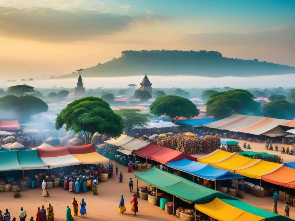 Vibrante mercado en África Central muestra encrucijadas culturales entre modernidad y tradición