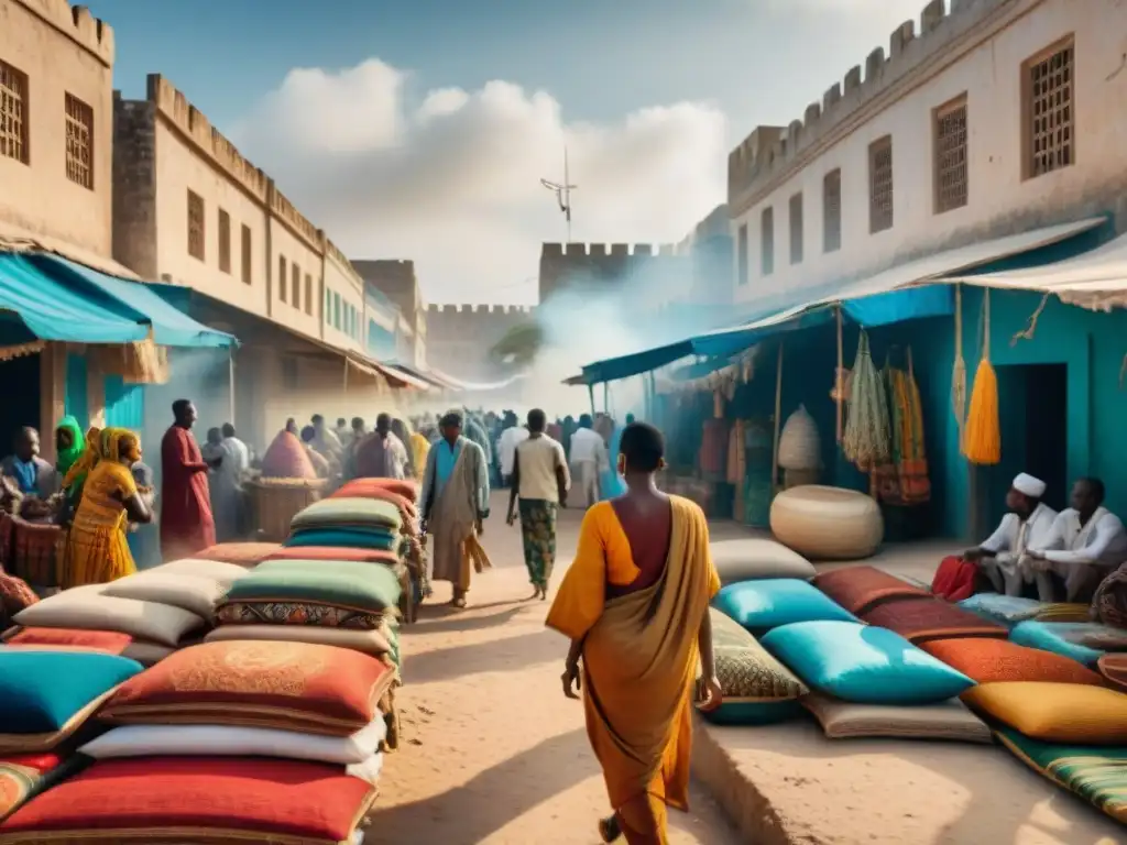 Vibrante mercado en Mogadiscio, Somalia, donde clanes comercian entre tradición y modernidad