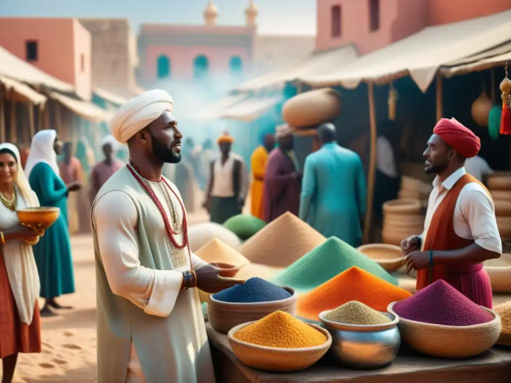 Vibrante mercado precolonial: comercio entre árabes y africanos