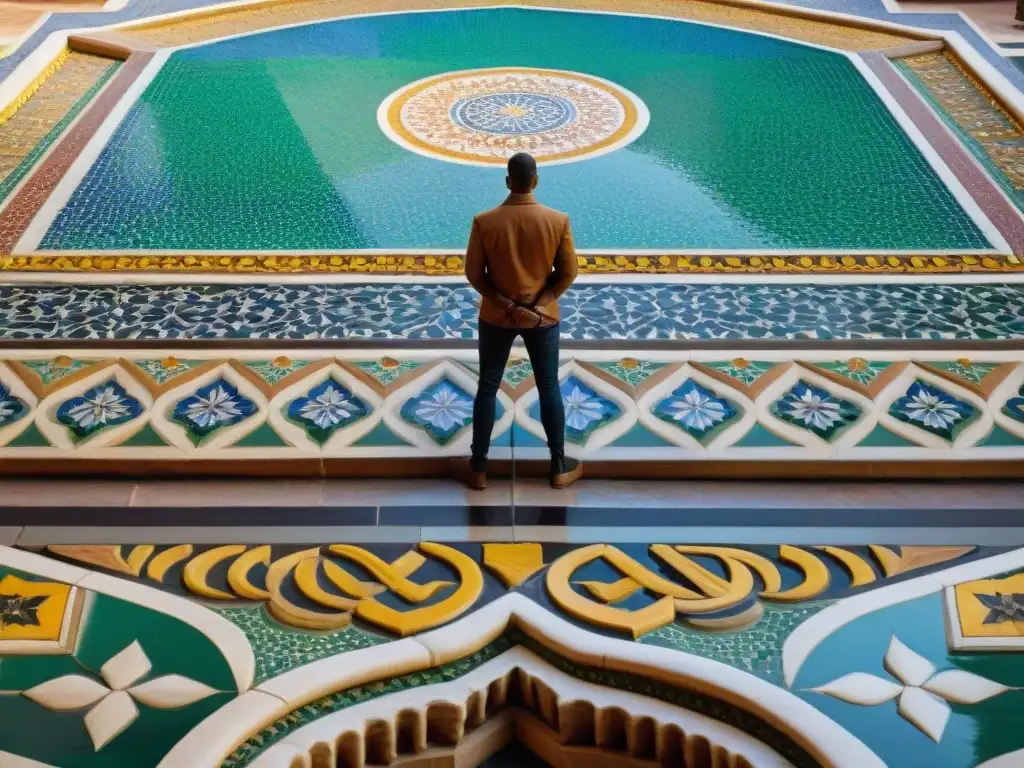 Vibrante mosaico en la Alhambra, reflejando el legado africano en Al-Ándalus