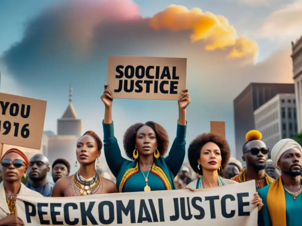 Vibrante protesta por Movimientos justicia social diáspora africana