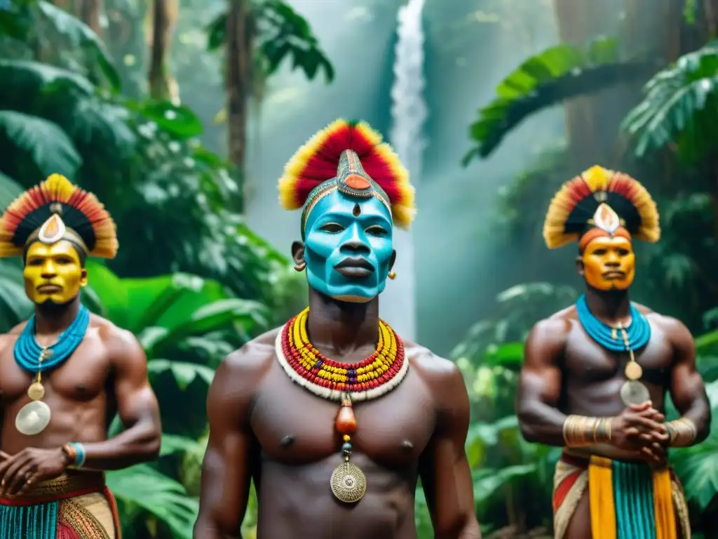 Un vibrante ritual sagrado de indígenas en la selva africana