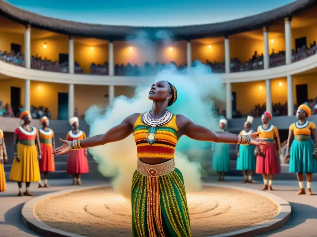 Vibrante teatro africano en la preservación cultural bajo el cielo estrellado