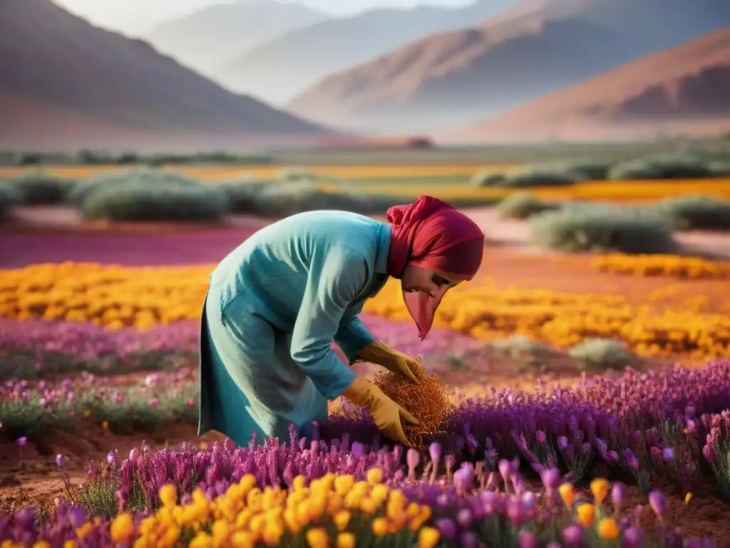 Vibrantes campos de azafrán en Taliouine destacan la importancia del azafrán en la economía global