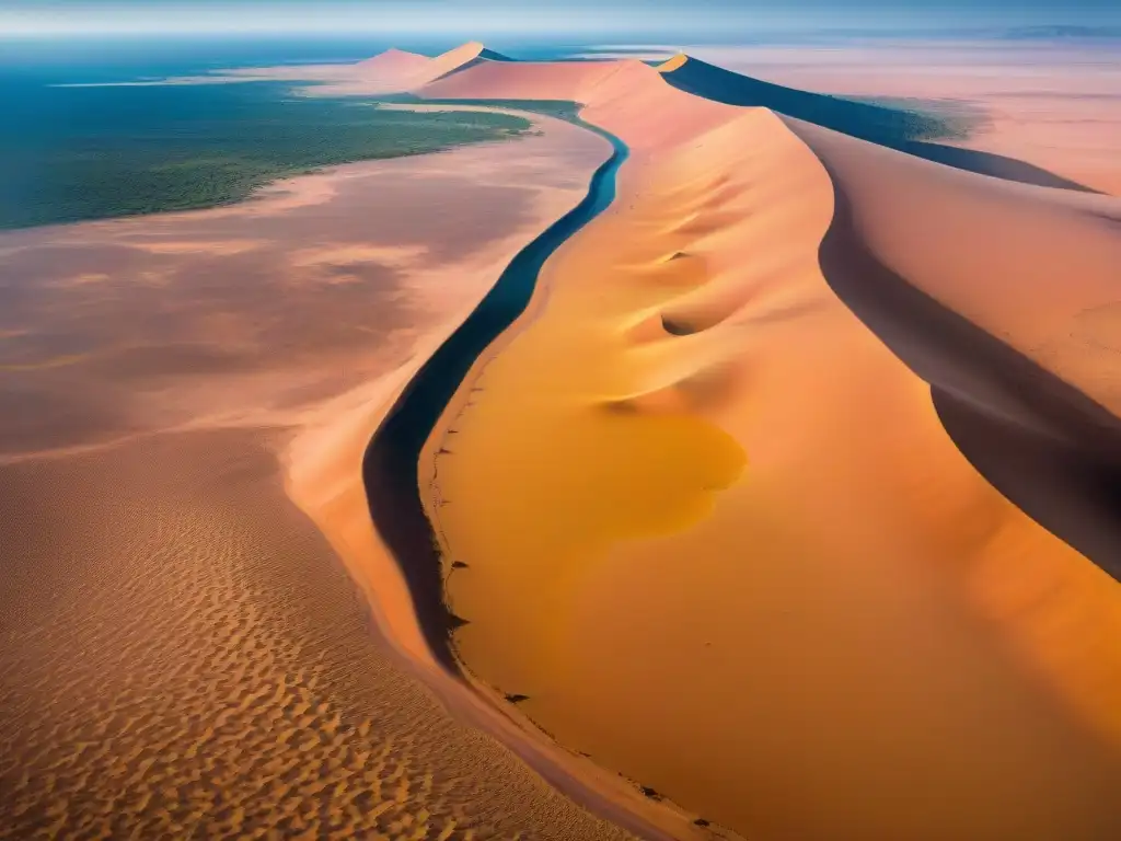 Vista aérea del desierto del Sahara, donde se extrae uranio