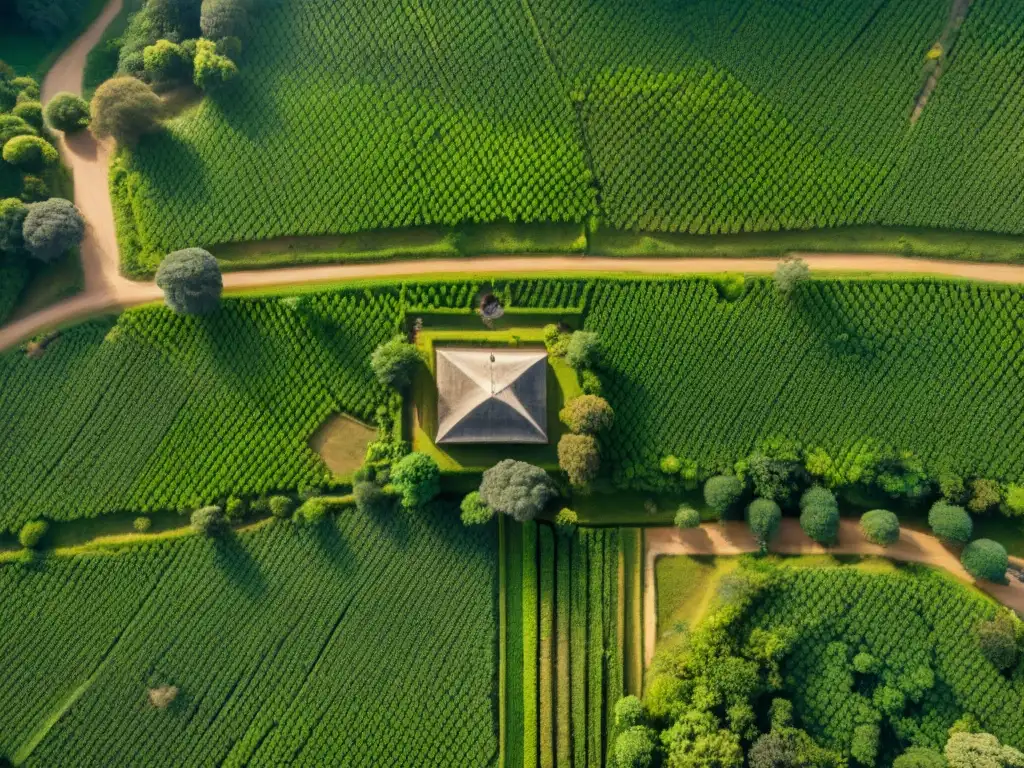 Vista aérea del Gran Muro Nigeria Sungbo Eredo resaltando su vasta extensión, estructuras y paisaje terroso con vegetación exuberante